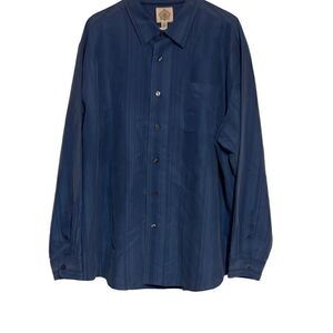 Paradise Collection Men's Blue Long Sleeve Button Down Shirt Size XXL